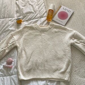 Knitted Crotchet Sweater Cream ~ From Pink Republic        Size: S/M ~New/Unused
